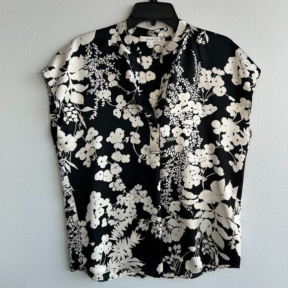 VINCE Arboretum Floral Silk Top - Picture 2 of 4